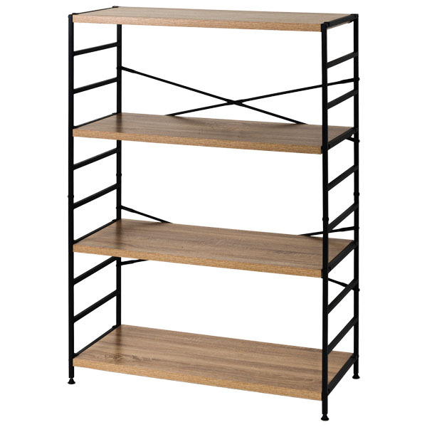 スチールラック シンプル ラック オープンラック 木製棚板スチール