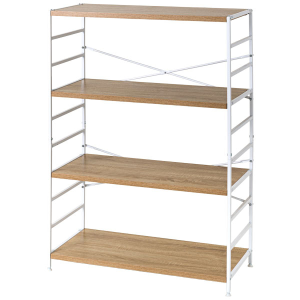 スチールラック シンプル ラック オープンラック 木製棚板スチール