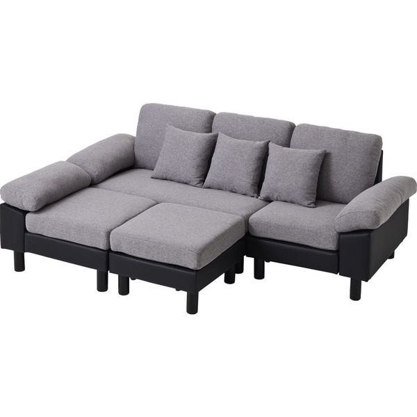 ソファー 3人掛け オットマン ソファ 家具 カウチ カウチソファ 新生活