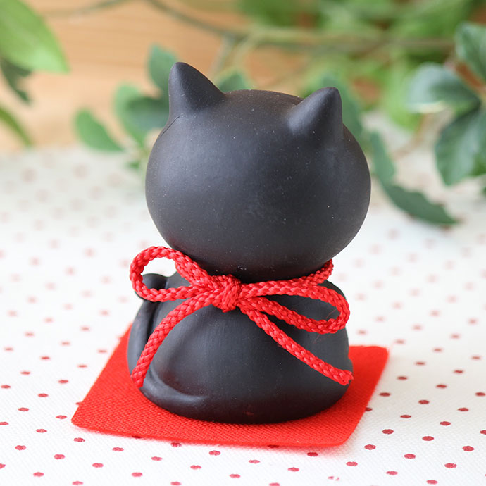 グッドラック! ネコ とモ。 4.0×ヨコ5.0 中国製 陶器 置物 小物