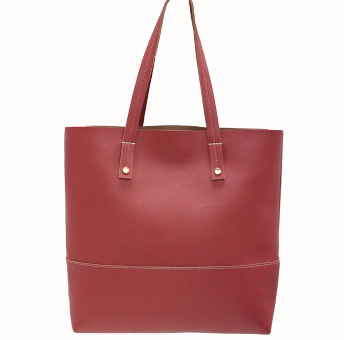 フェイクレザー バイカラー トートバッグ レディース : sankyo shokai