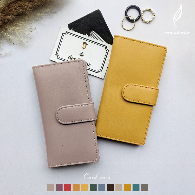mieno（ミエノ） カードケース 本革 薄型 牛革 レディース 縦型 カード