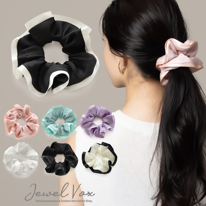 Jewel VOX シュシュ ヘアゴム 40代 50代 ブランド パイピング