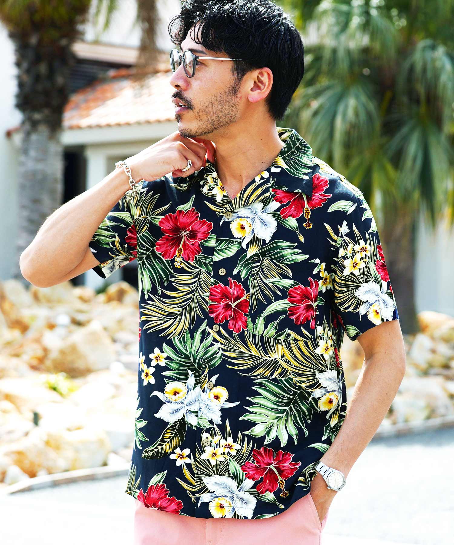 JIGGYS SHOP（ジギーズショップ） アロハシャツ メンズ トップス 半袖