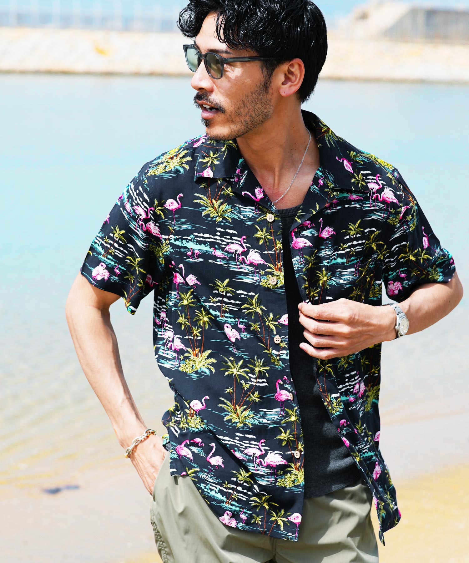 JIGGYS SHOP（ジギーズショップ） アロハシャツ メンズ トップス 半袖