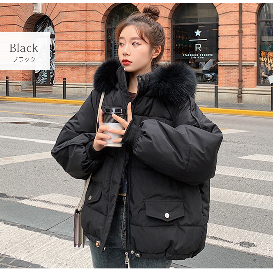 ダウン ジャケット ブルゾン 長袖アウター フード付き ノーカラー