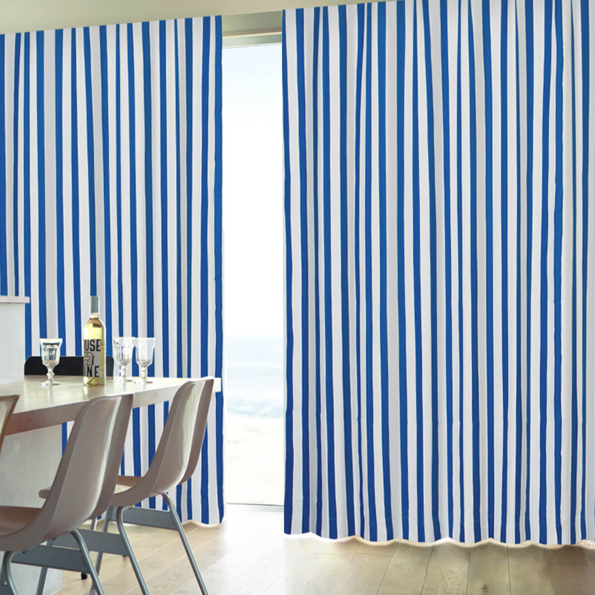 BONUS STORE｜2/27〜3/1 23:59 カーテン 柄 シンプル ストライプ柄 2枚