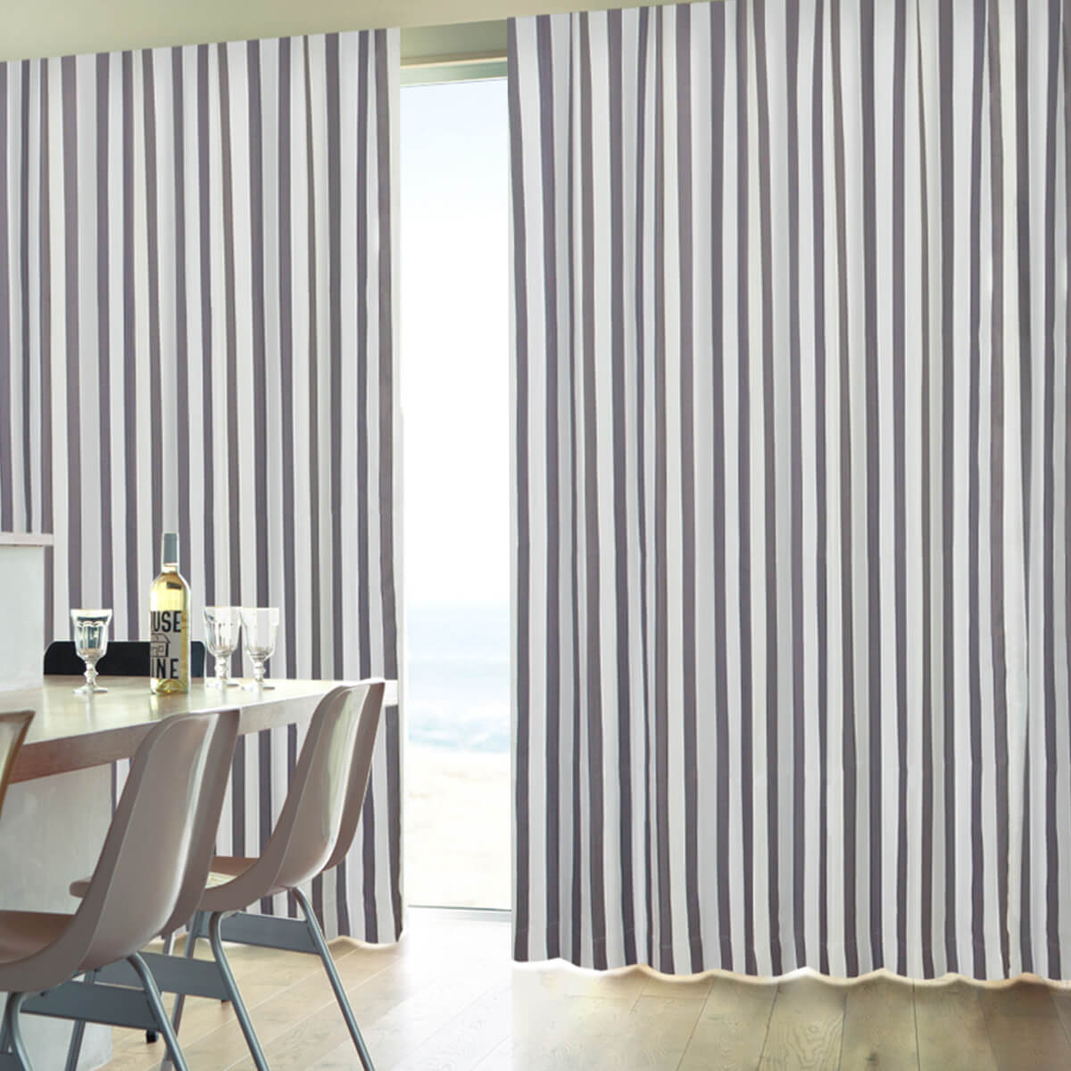 BONUS STORE｜2/27〜3/1 23:59 カーテン 柄 シンプル ストライプ柄 2枚