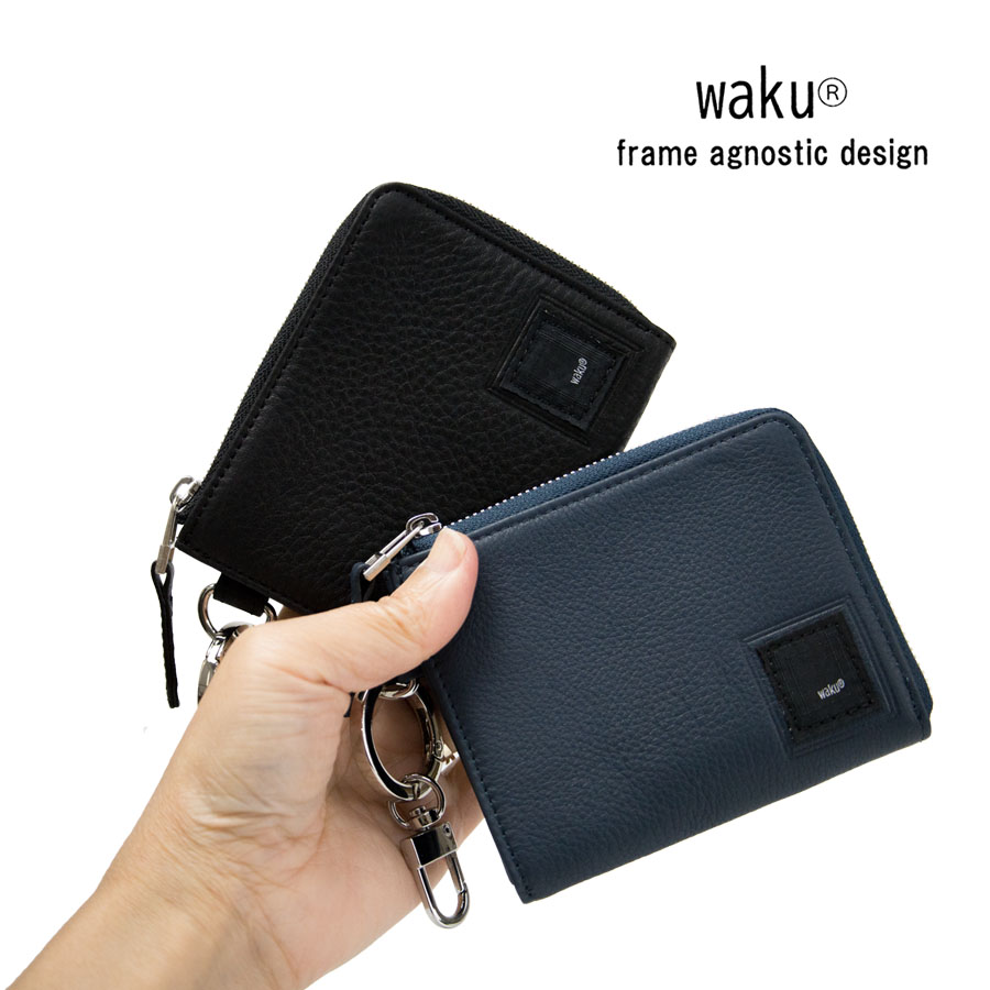 waku（ワク） ミニ財布 メンズ 本革 革 レザー ミニウォレット