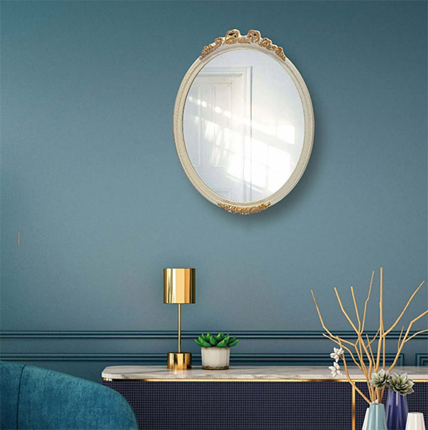 鏡 壁掛け ミラー 壁掛け鏡 ウォールミラー （ゴールド 金 金色