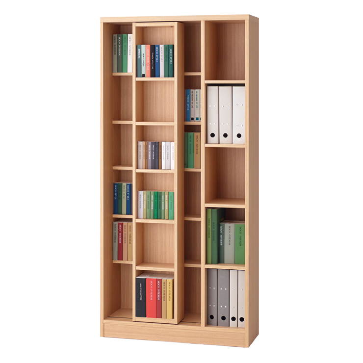 本棚 スライド スライド式 ラック スライド本棚 完成品 大容量 収納