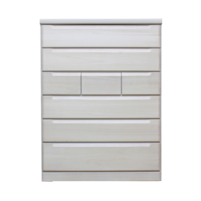 タンス チェスト 日本製 幅100cm 6段 ハイチェスト 完成品 桐無垢材