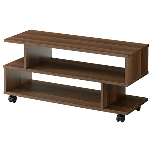 ぼん家具 テレビ台 ローボード キャスター付き ラック 2段 S型 テレビ