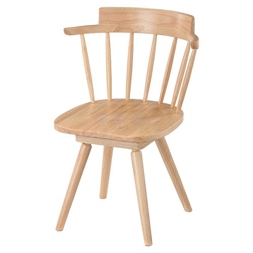 ぼん家具 ダイニングチェア 回転椅子 ウィンザーチェア 肘付き 食卓