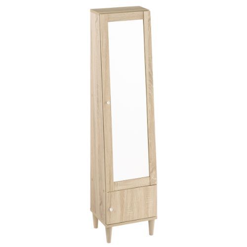 ぼん家具 【完成品】 ドレッサー 収納 扉 約幅38 奥行33 高さ160 cm