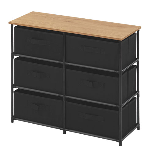 ぼん家具 【完成品】 タンス 引き出し 6杯 チェスト 天板付き 大容量