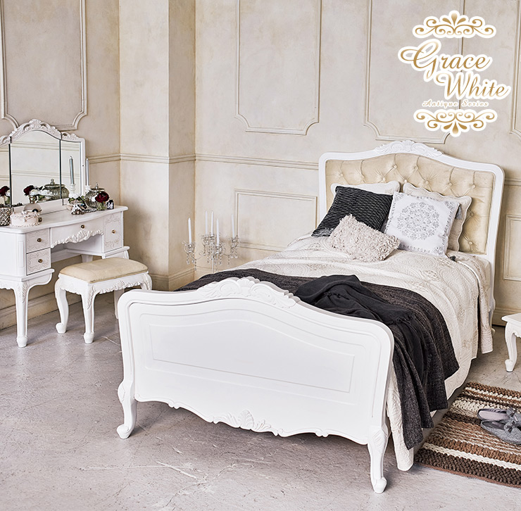 HAGiHARA（萩原） ベッド セミダブル おしゃれ ベッドフレーム 姫系