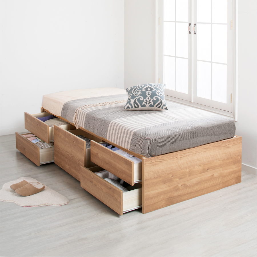 収納付ベッド セミシングルベッド ベッドフレーム ショート コンパクト