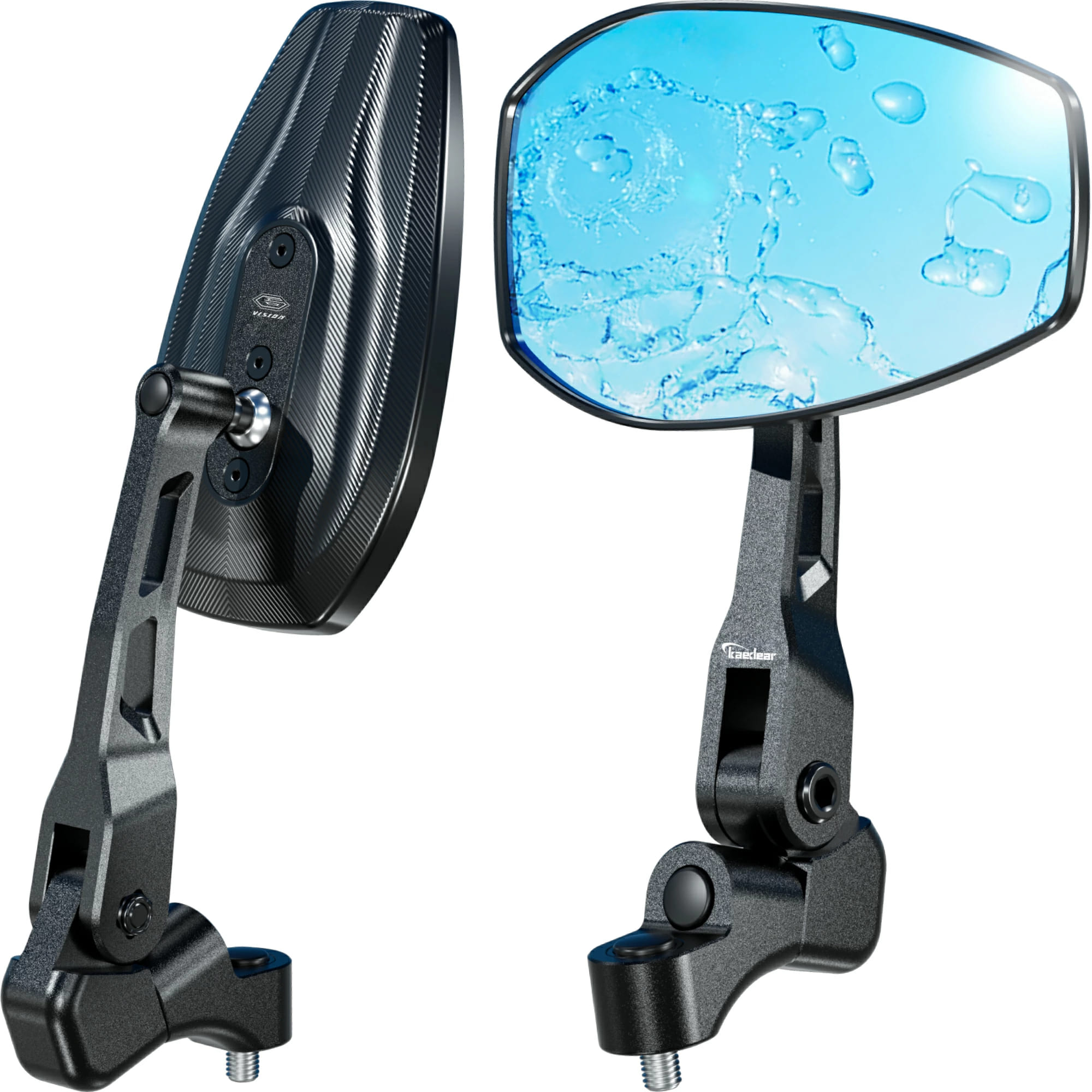 Kaedear（カエディア） バイク ミラー バイクミラー 折りたたみ 10mm