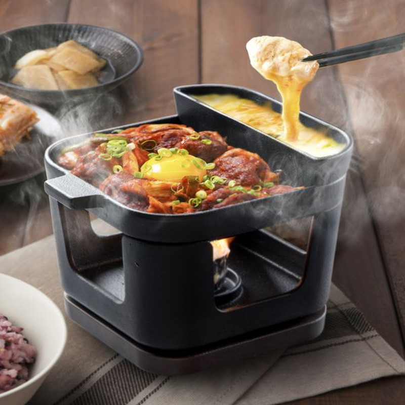 イシガキ 卓上グリルパン ガス火 IH対応 固形燃料用コンロセット 鉄