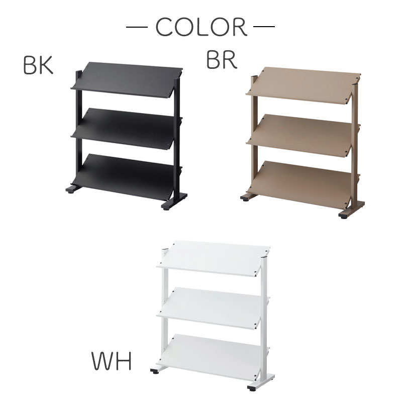 東谷 ラック 3段 シェルフ 棚 収納棚 オープンラック 本棚 斜め 店舗