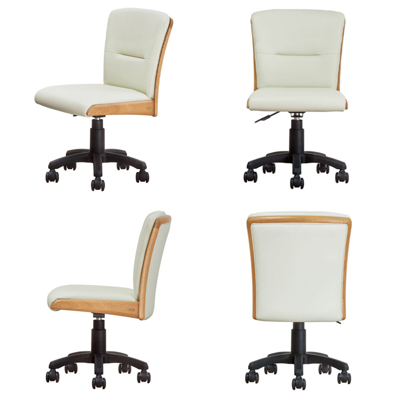 浜本工芸 回転チェア ナラ無垢材 ステップ無し 肘なし DSC-8304 DSC