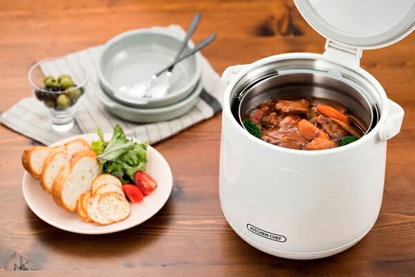 ダブル真空保温調理鍋 おまかせさん 4.5L RWP-N45 ホワイト アイリス