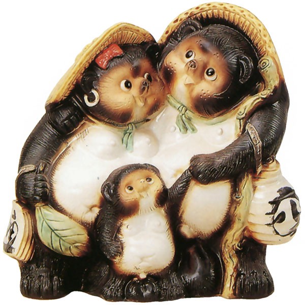 信楽焼 たぬき 狸 置き物 インテリア オブジェ 家具 陶器製 商売繁盛