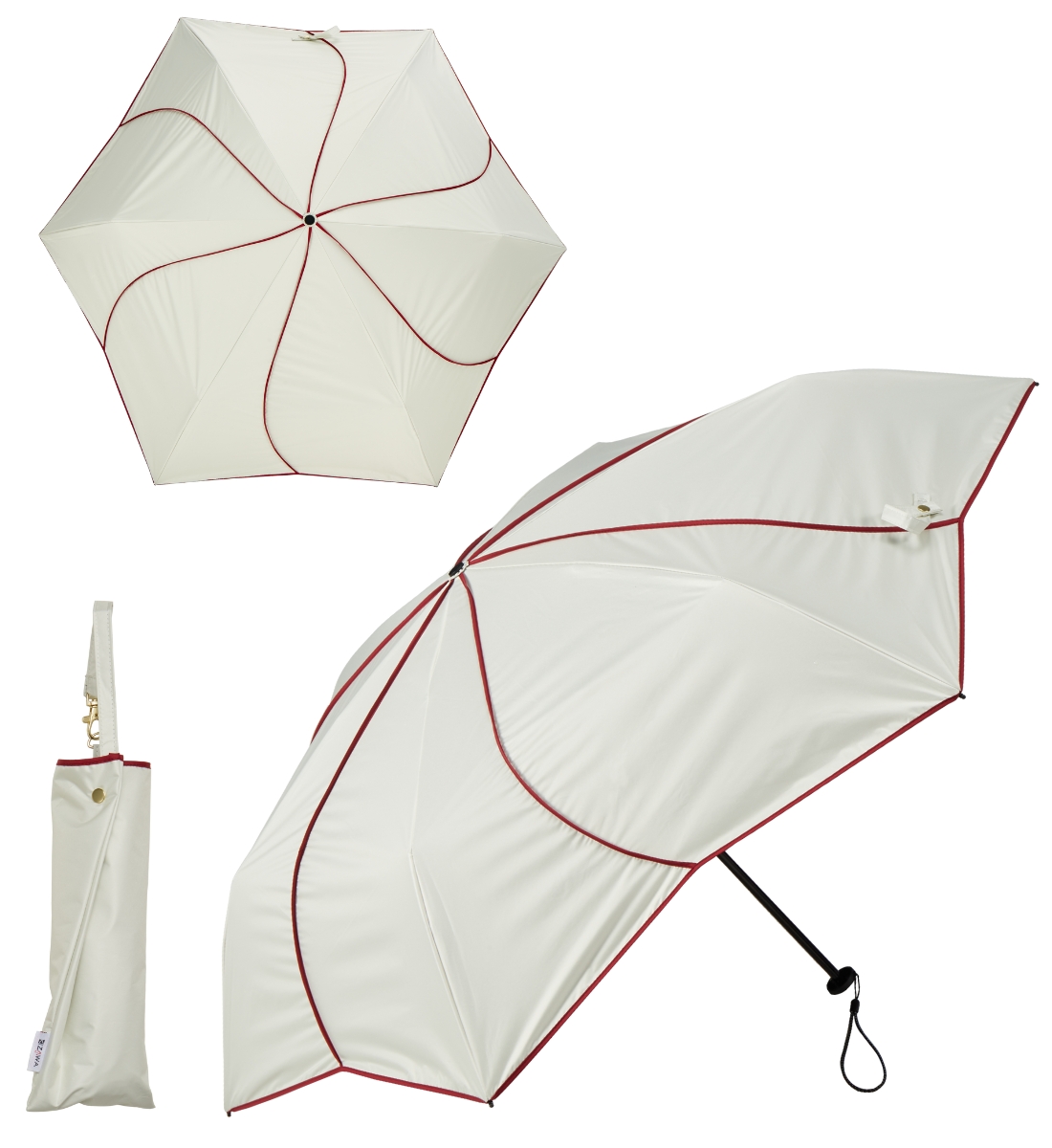 KIZAWA 折りたたみ傘 日傘 風に強い 軽量 晴雨兼用 雨傘 完全遮光 uv