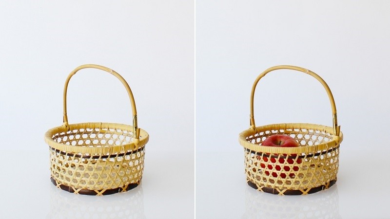 編みかご 小鳥籠(ことりかご） /小林ミドリ 新潟 天然竹 手編み 竹細工