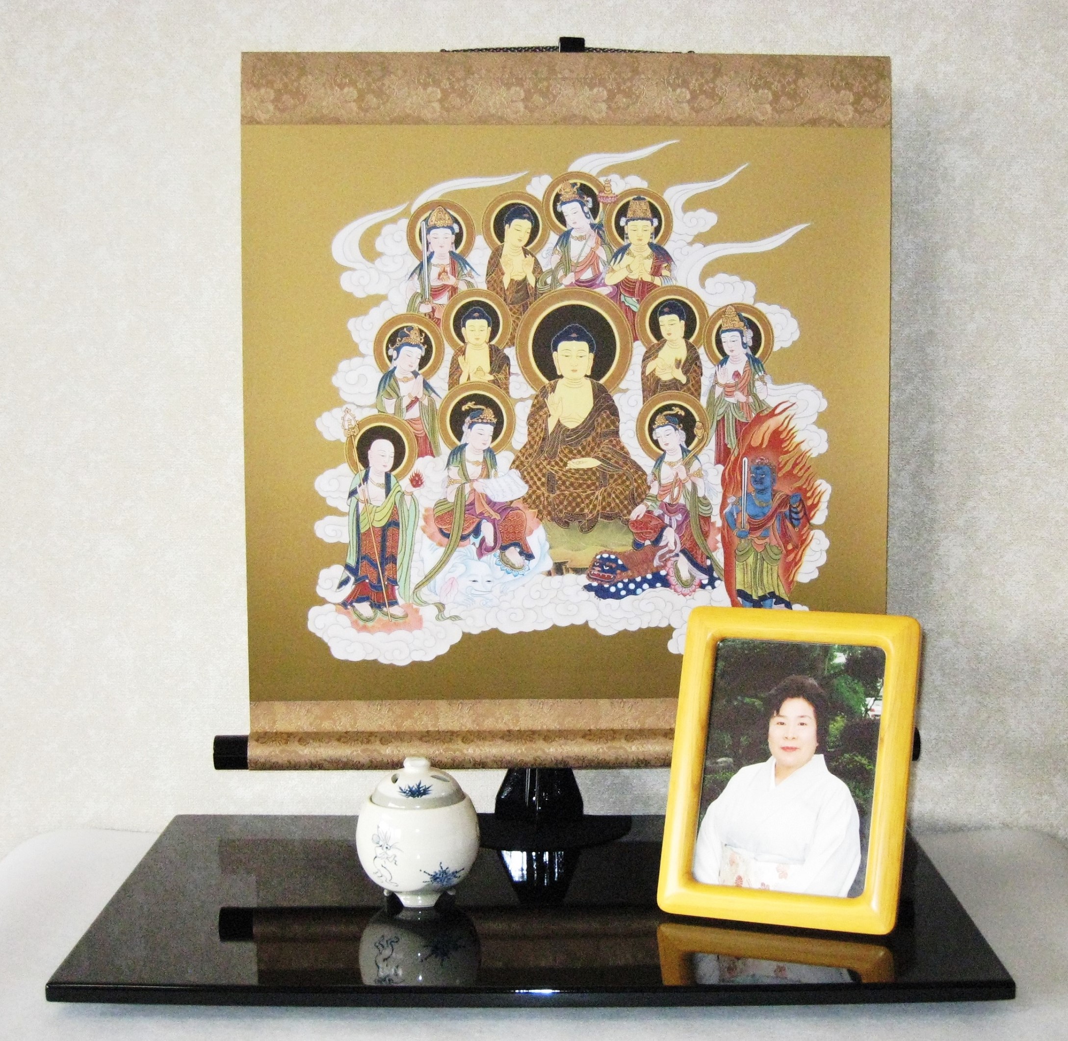 ミニ掛け軸 掛軸 十三仏 小林春堂 (特殊工芸作品・新品) 幅50×丈55