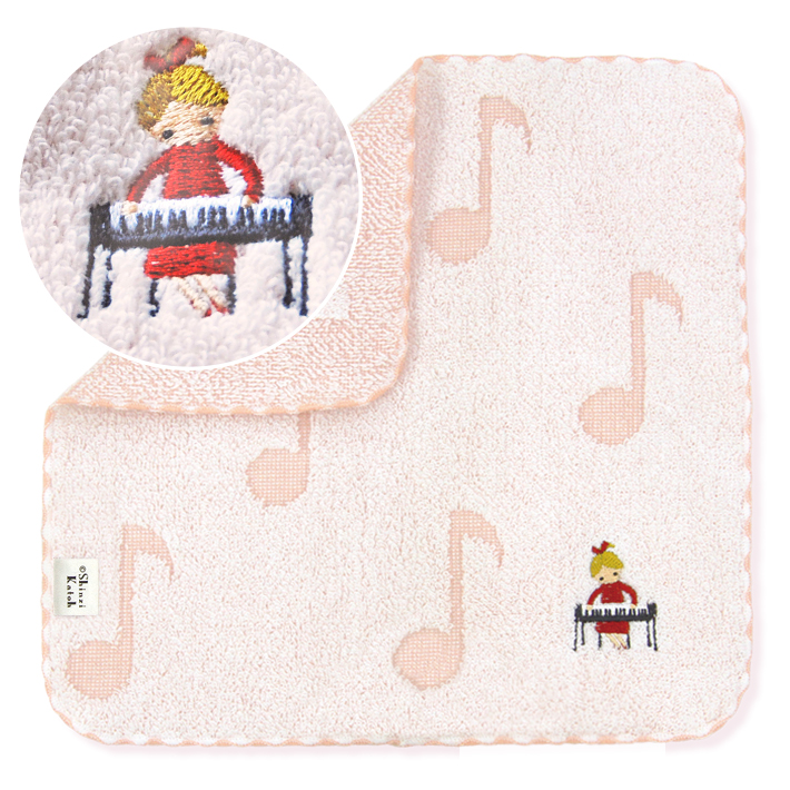 タオルハンカチ 刺繍 音楽 楽器 吹奏楽 発表会 音楽会 プレゼント お礼