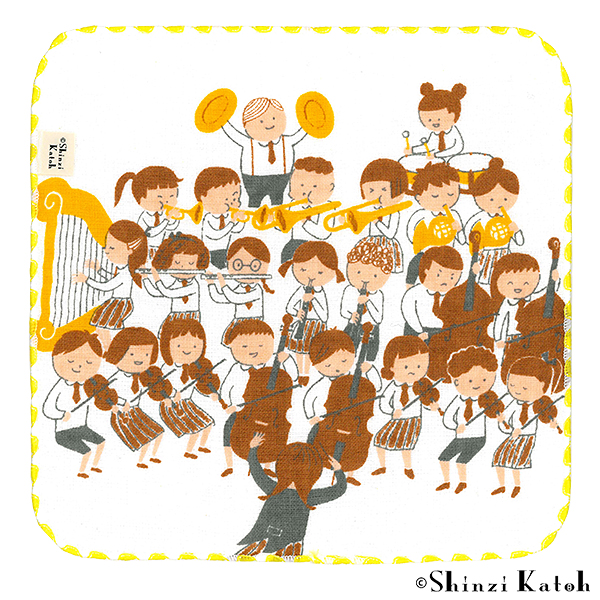 泉州タオル タオルハンカチ ピアノ 音楽 吹奏楽 発表会 楽器