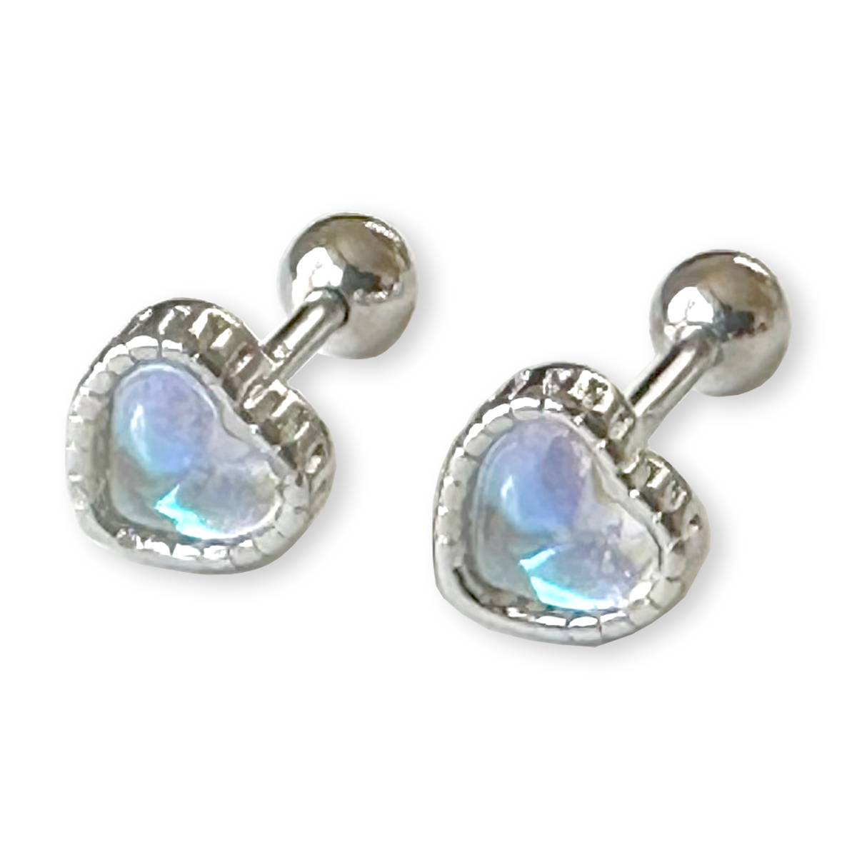オーロラ クリスタル ピアス 2個セット ハート スフィア スタッド型