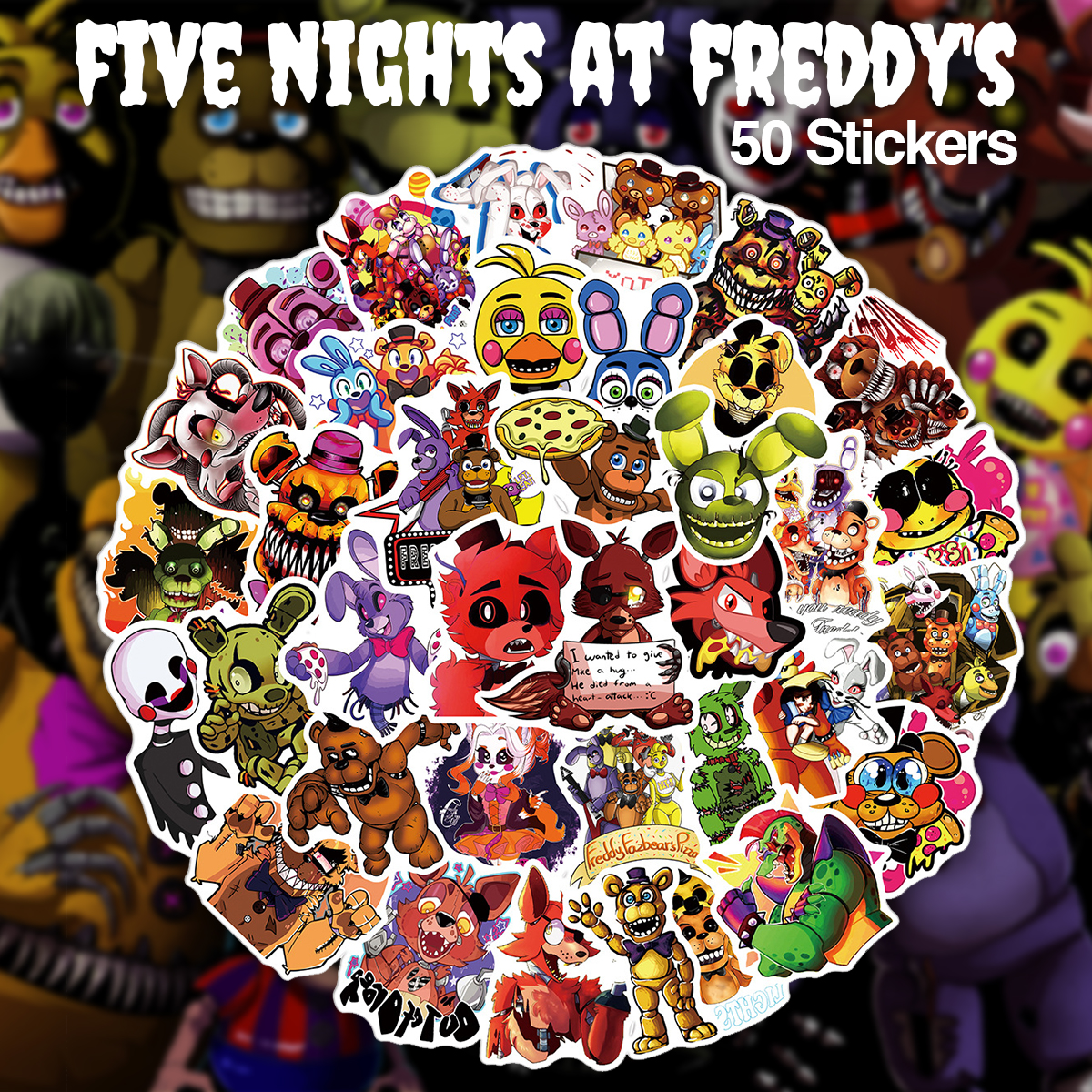 Five Nights at Freddy's ステッカー 62枚セット PVC 防水 シール 大量