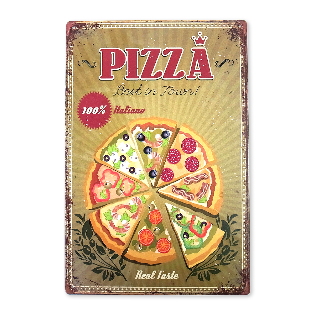 イタリアン ブリキ看板 20cm×30cm イタリア料理 パスタ ピザ