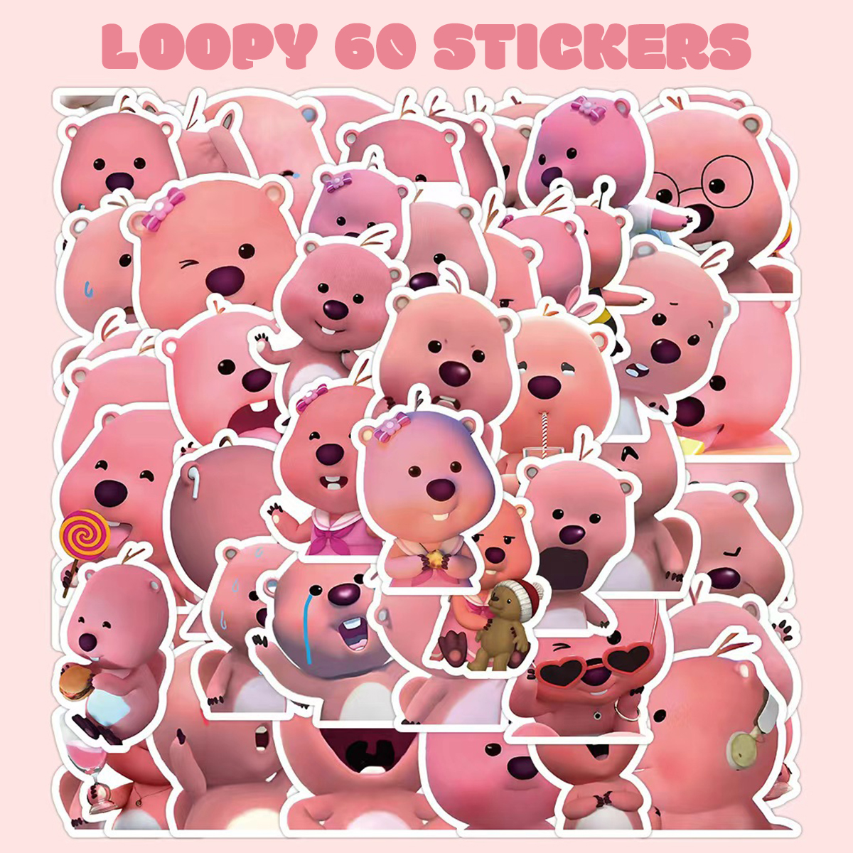 韓国 キャラクター ステッカー 50枚セット 全11種類 防水 シール