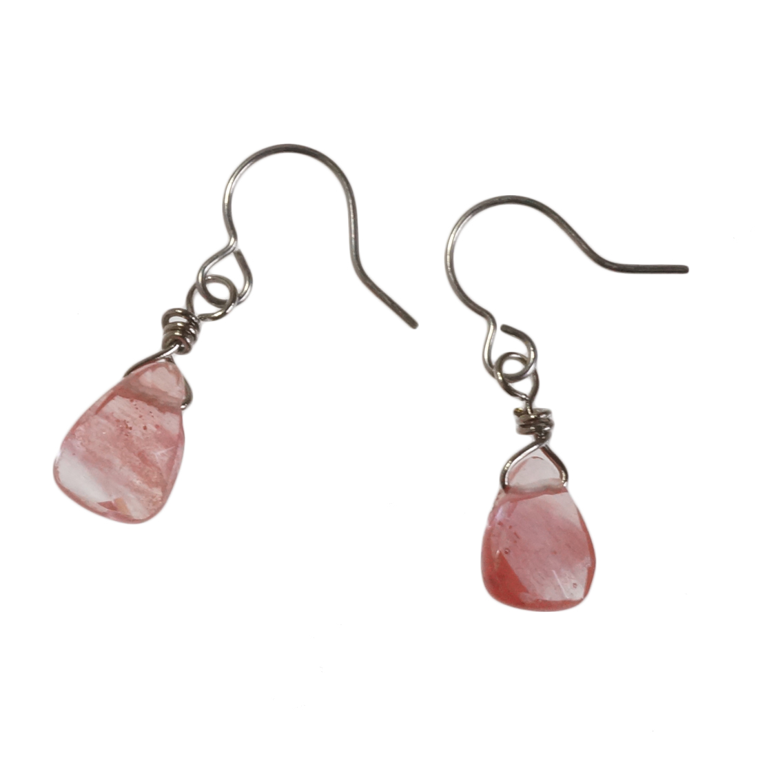 レディースピアス 雫型 しずく カッティングビーズ フラット ラージ