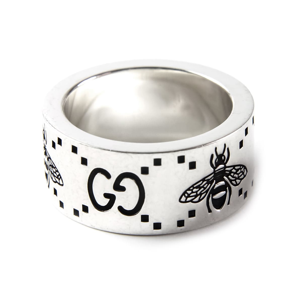 GUCCI（グッチ） 指輪 メンズ シルバー 正規品 リング GG＆ビー 蜂