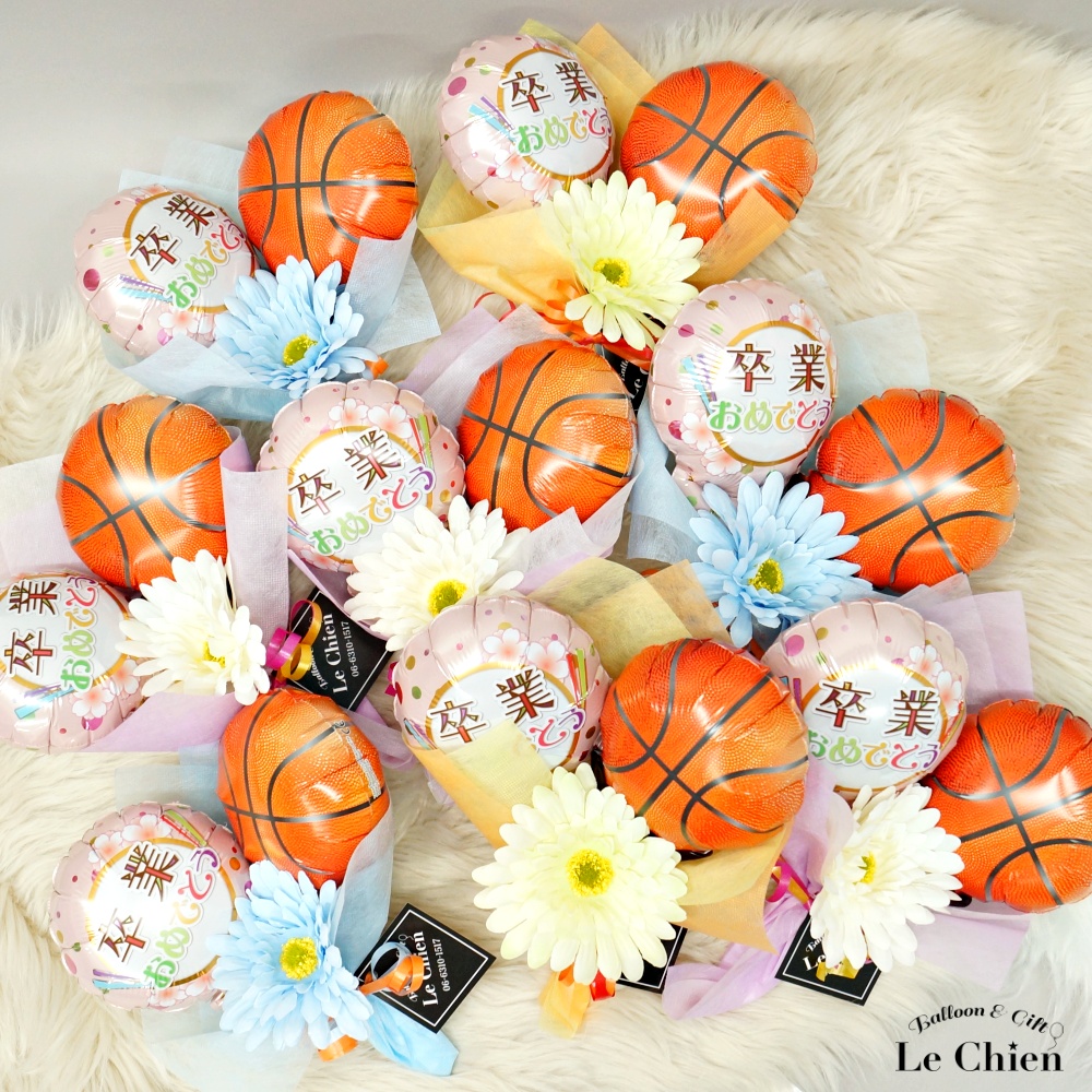 卒業式 バルーン 花束 卒業 部活 スポーツ サッカー バスケ 野球