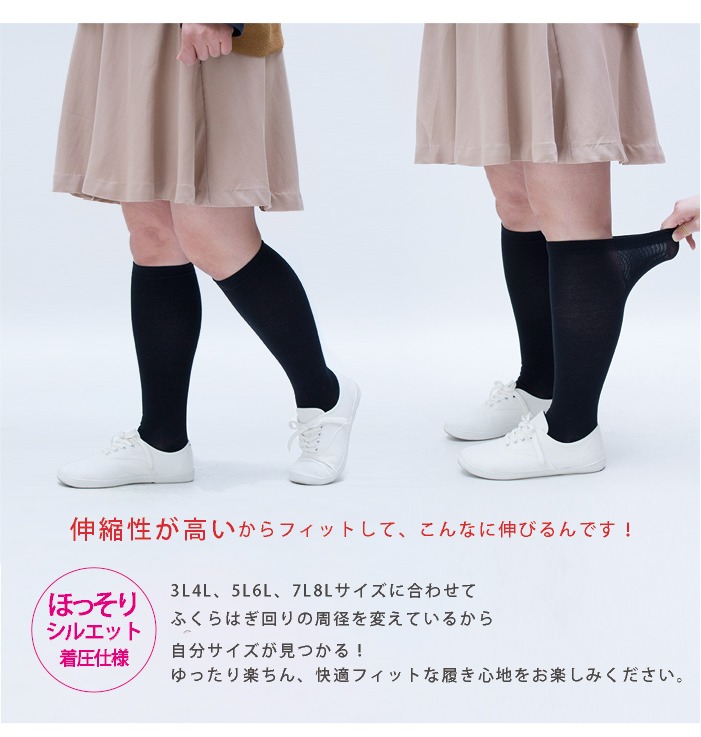 REGART（レガルト） 着圧ハイソックス 3L〜8L レディース 大きいサイズ