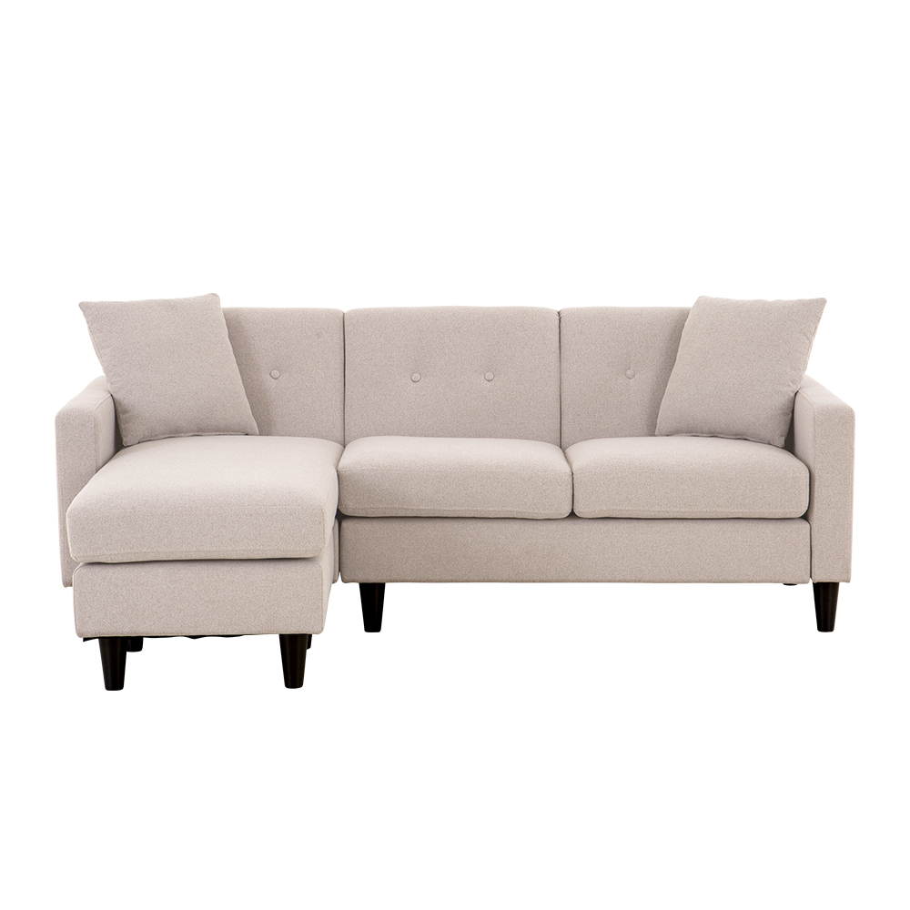 即日発送／日時指定OK】 カウチソファー 3人掛けソファー ベージュ