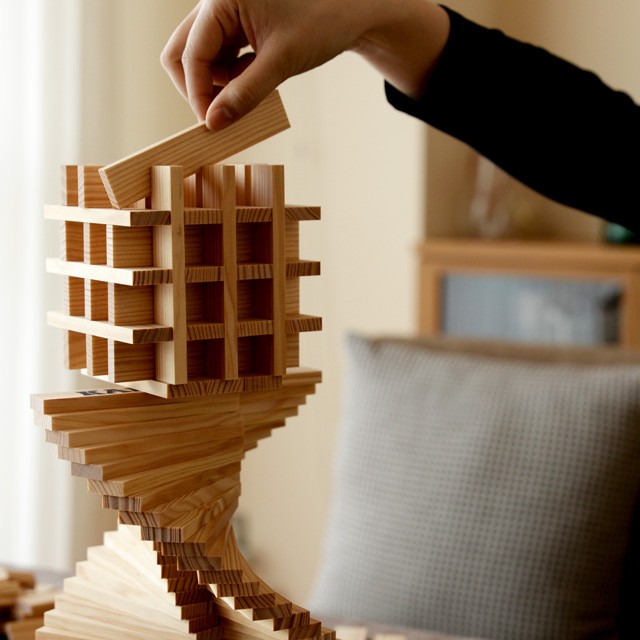 カプラ インテリア 積み木 KAPLA 280 上級 青 アートブック付 魔法の板