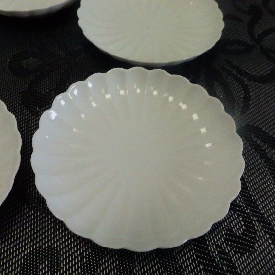 有田焼 賞美堂 其泉 白磁 菊割り 小皿揃え 丸皿 取皿 5客組 引き出物