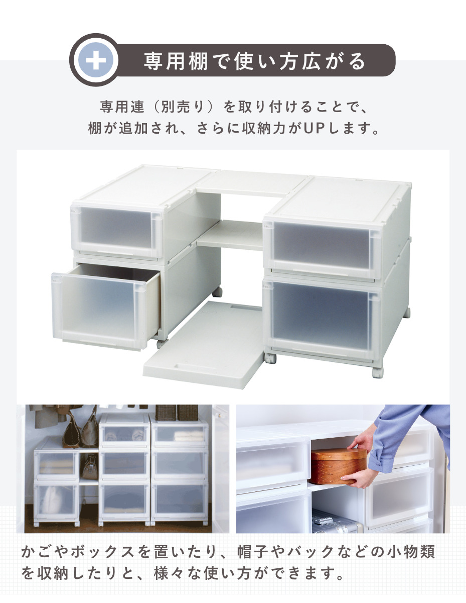 Fits 収納ケース 2個セット 幅40×奥行55×高さ25cm フィッツアドバンス