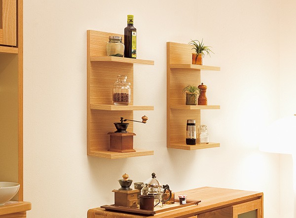 壁付け 3段シェルフ 収納ラック 飾り棚 ディスプレイラック （ 壁 棚