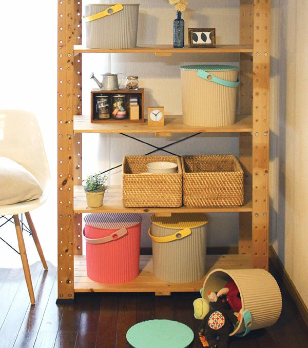 八幡化成 収納バスケット ミニ 4L 幅22×奥行21×高さ17cm 簡易 スツール