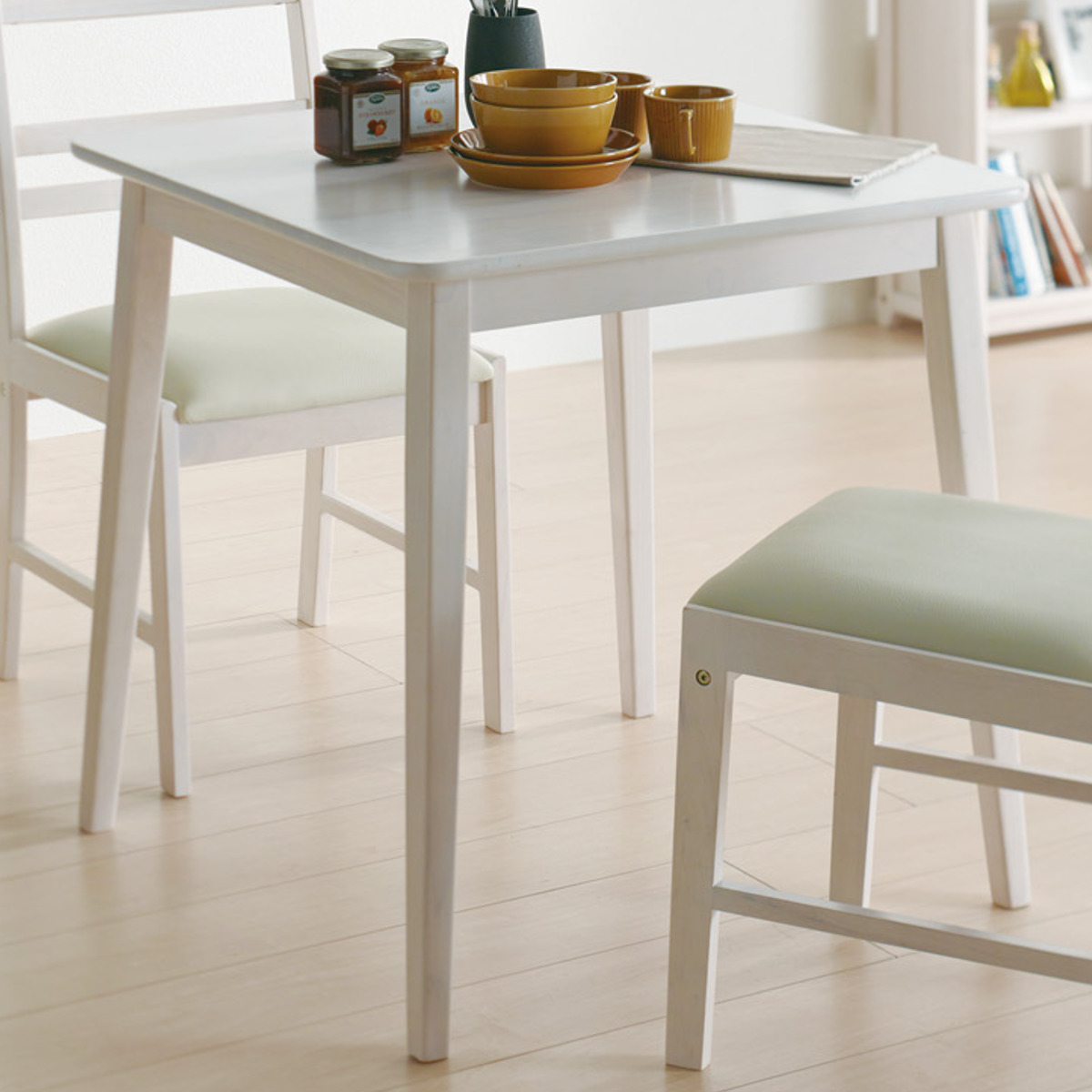 弘益 ダイニングテーブル 食卓 カントリー調 MIGNON 幅70cm 角型