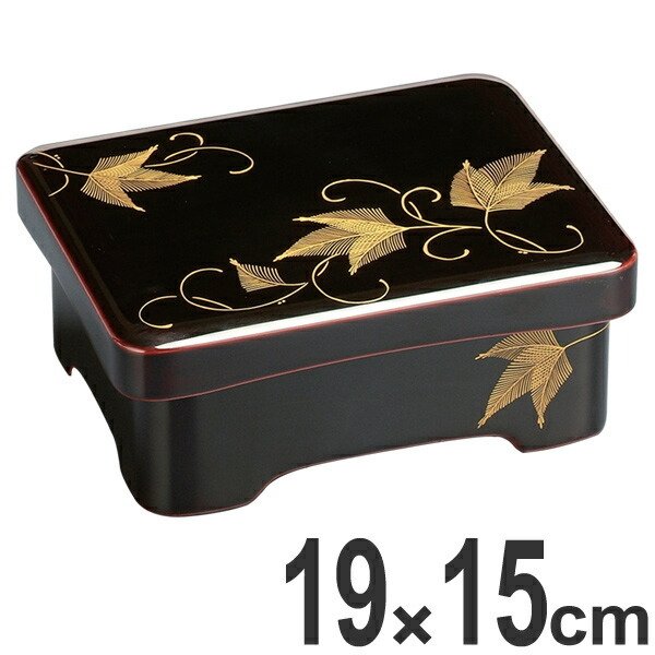重箱 木製 足付 丼重 溜内朱沈金松唐草 食器 越前漆器 漆塗 （ お重 丼