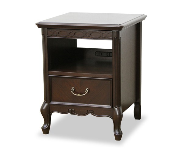 ナイトテーブル ベッドサイドボード クラシック調 猫脚 フルール 幅